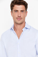 Cortefiel Easy-iron structure dress shirt Blue