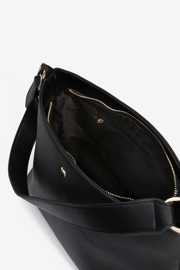 Vilanova Bolso de Hombro con Aros Met&aacute;licos Black