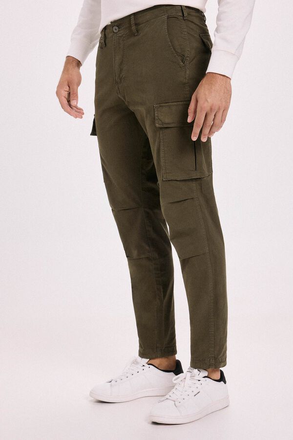 Jack & Jones Pantal&oacute;n cargo regular fit Verde oscuro