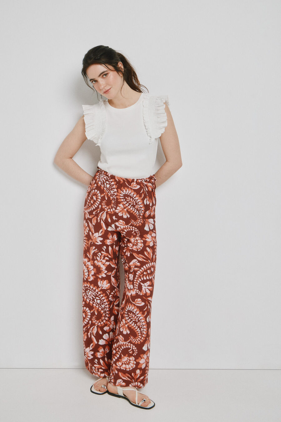 Pantalón largo estampado