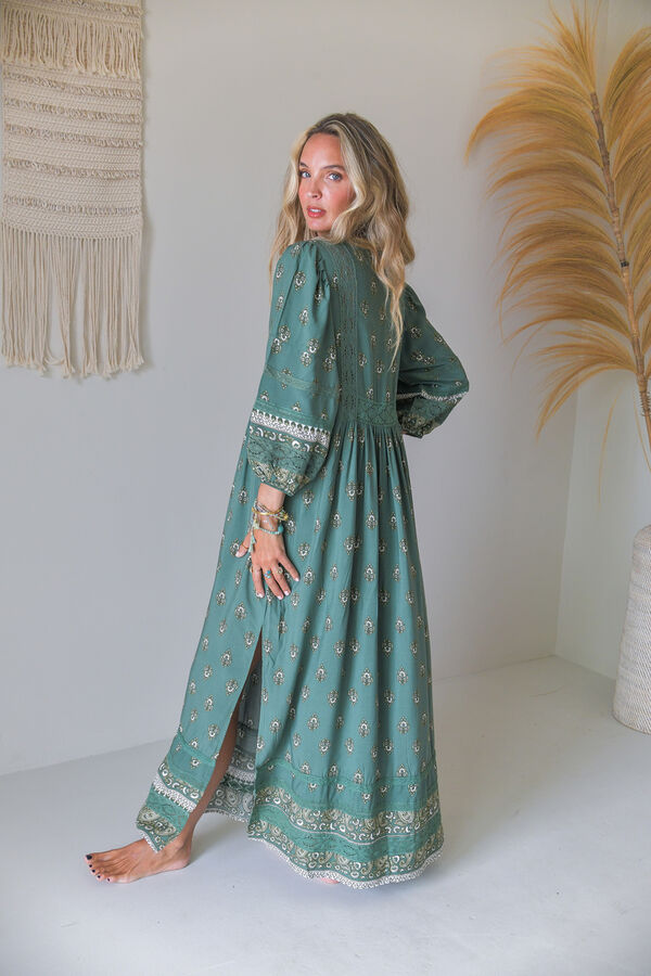 Jaase Vestido largo Meadow Kaki