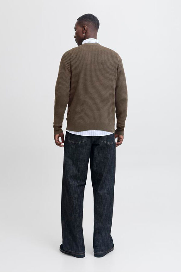 Jack & Jones Jersey básico de punto liso Marrón