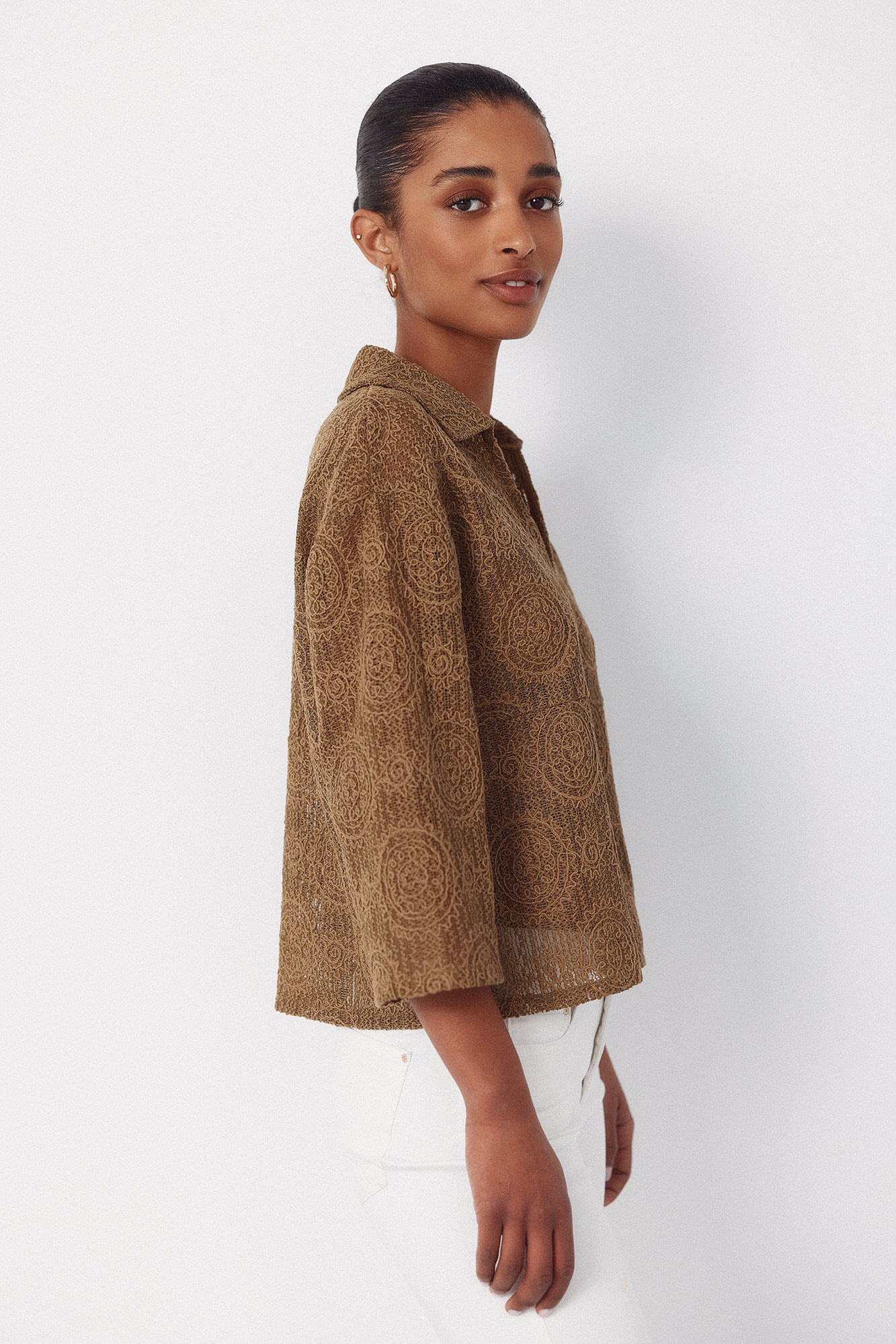 Cortefiel Camisa polo r&uacute;stica bordado