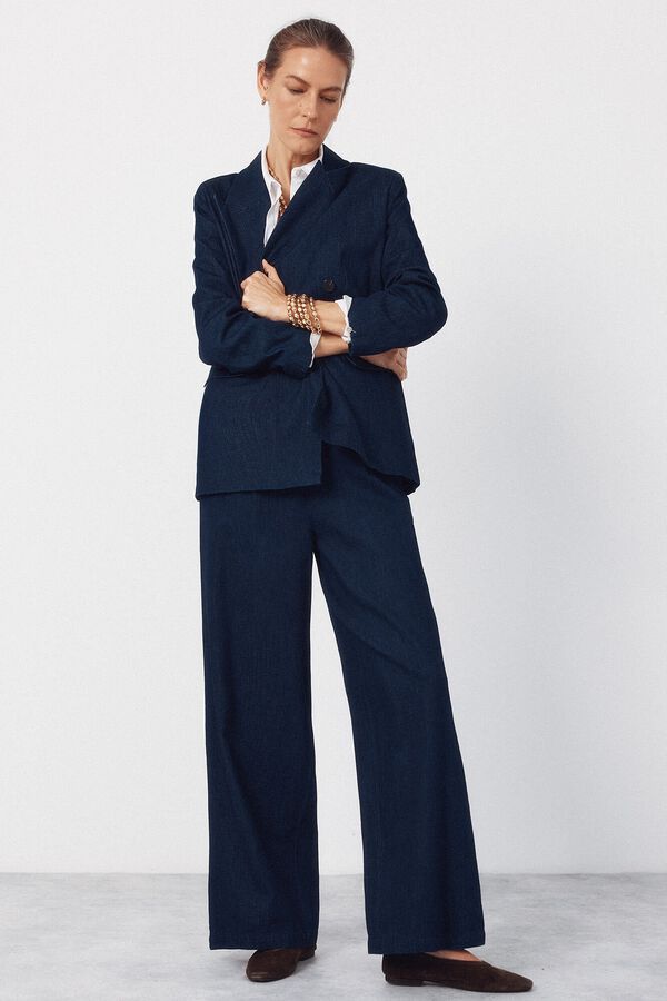 Cortefiel Blazer Denim sastre Azul