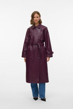 Vero Moda Sobretudo longo de trench sint&eacute;tico