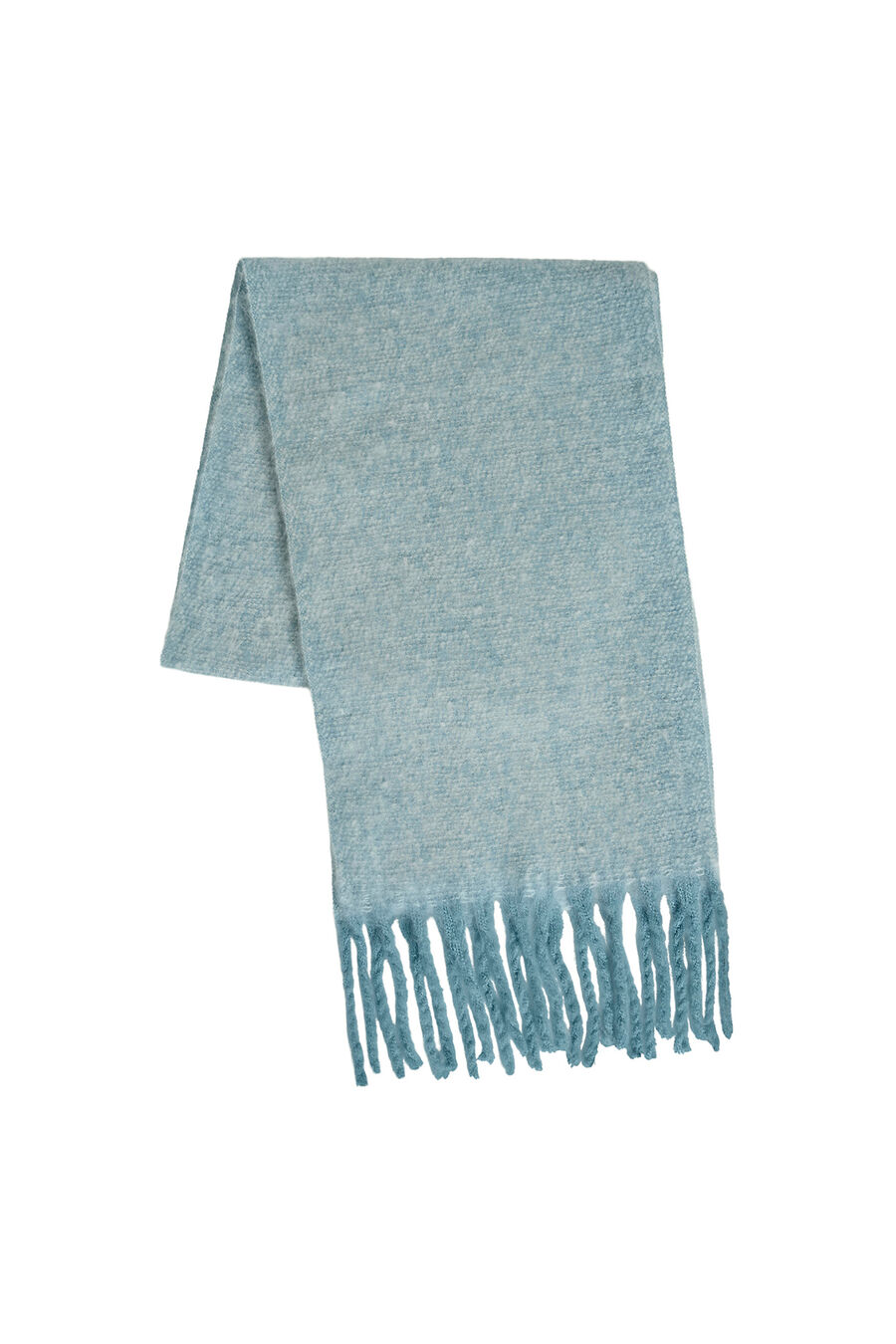 Bufanda jaspeada con flecos