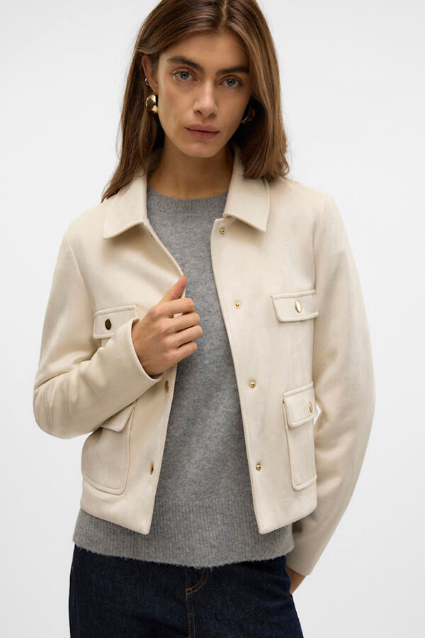 Vero Moda Cazadora efecto ante Beige