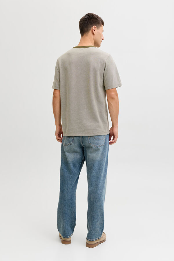 Jack & Jones Camiseta b&aacute;sica manga corta Kaki