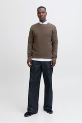 Jack & Jones Jersey básico de punto liso Marrón