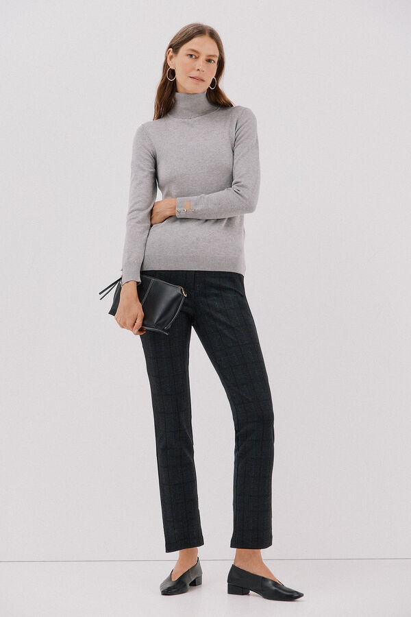 Cortefiel Bandolera b&aacute;sica pespuntes Black