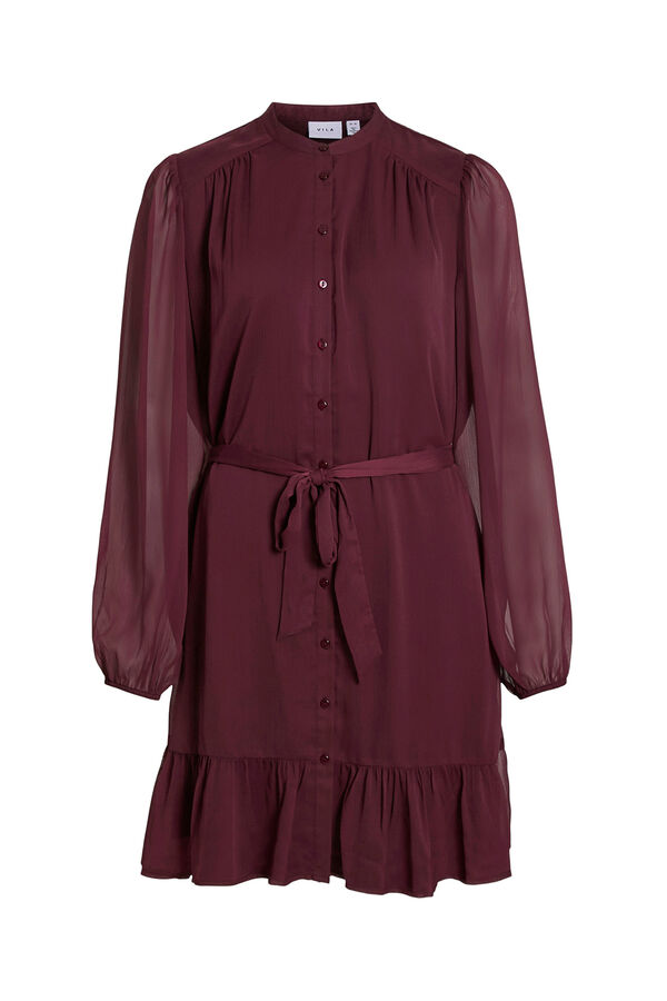 Vila Vestido corto de gasa Vino