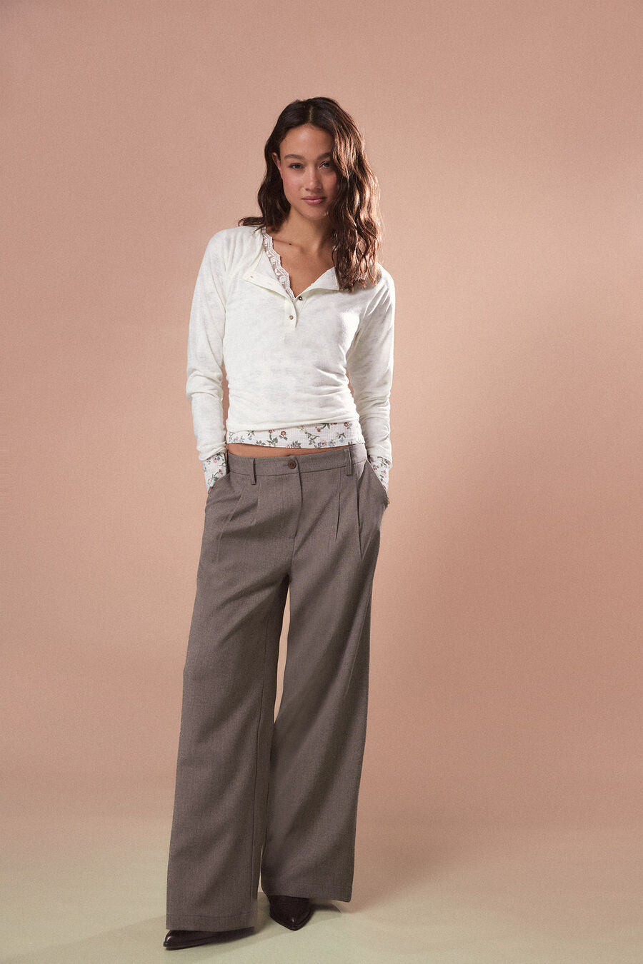 Pantalón pinzas recto