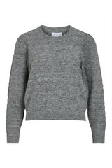 Vila Jersey-Knit jumper with wool Grey