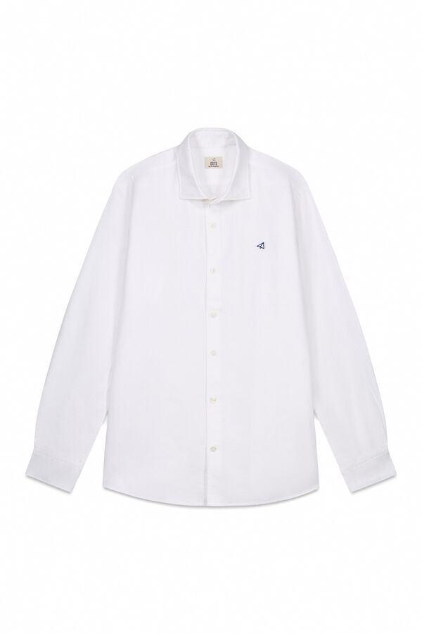 OOTO Camisa oxford liso Blanco