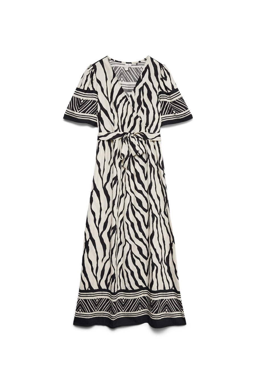 Vestido tobillero manga corta talla grande