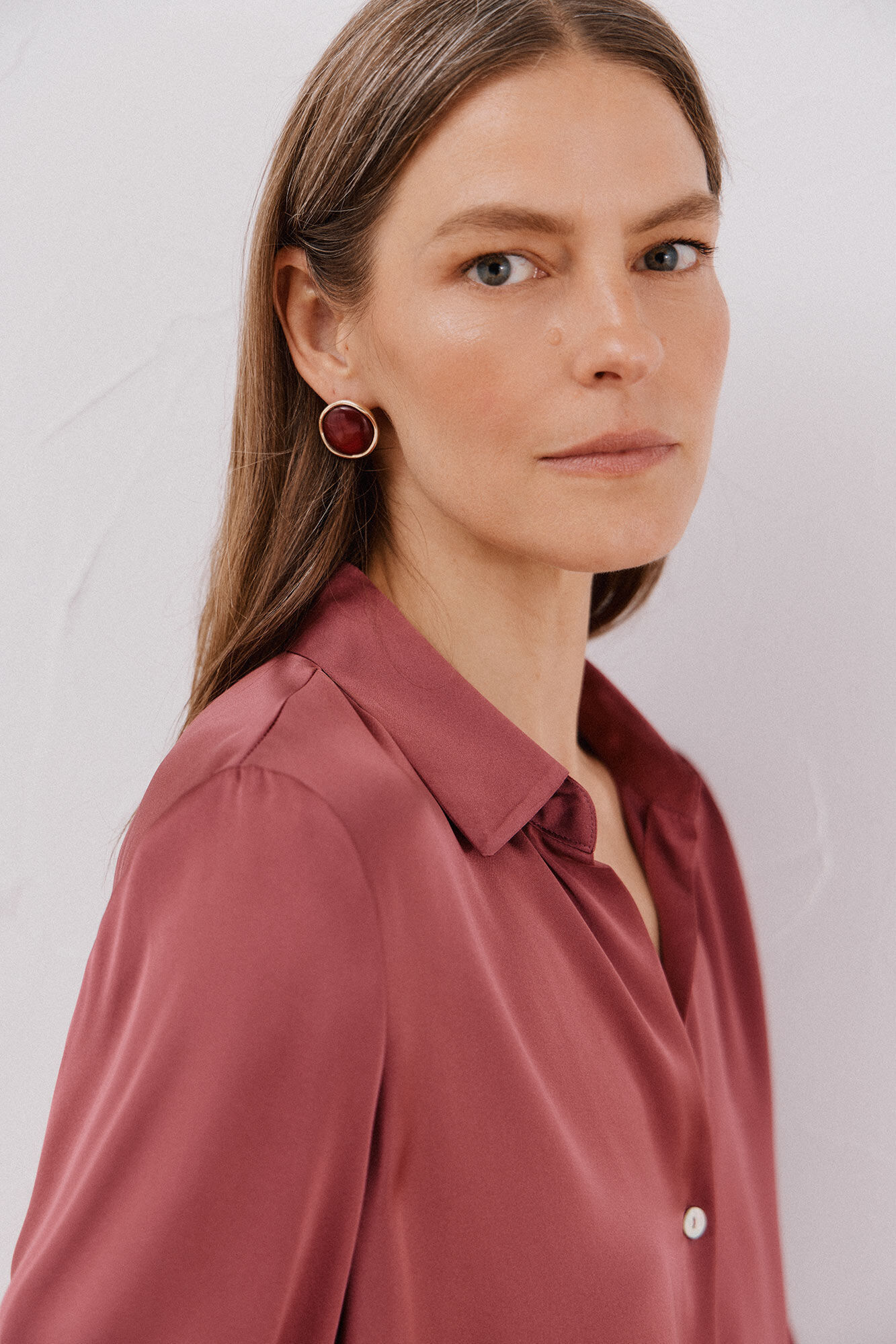 Cortefiel Camisa acetinada