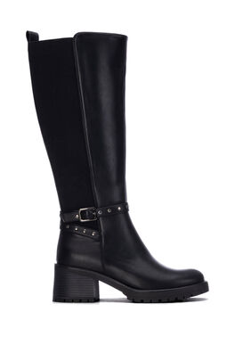 Bota tacón con caña elástica