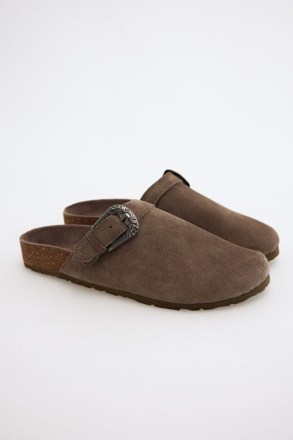 Slowlove Zueco piel destalonado Beige