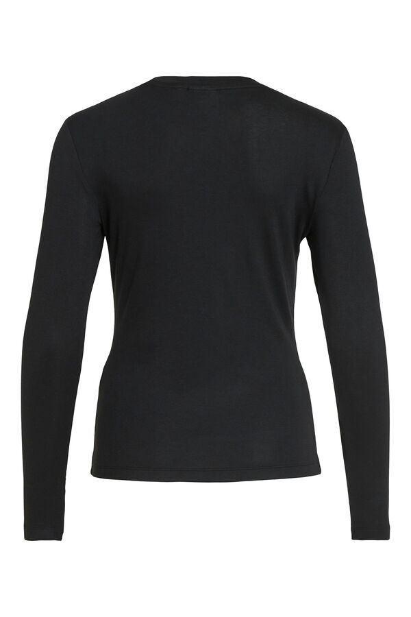 Vila Long-sleeved thermal T-shirt Black