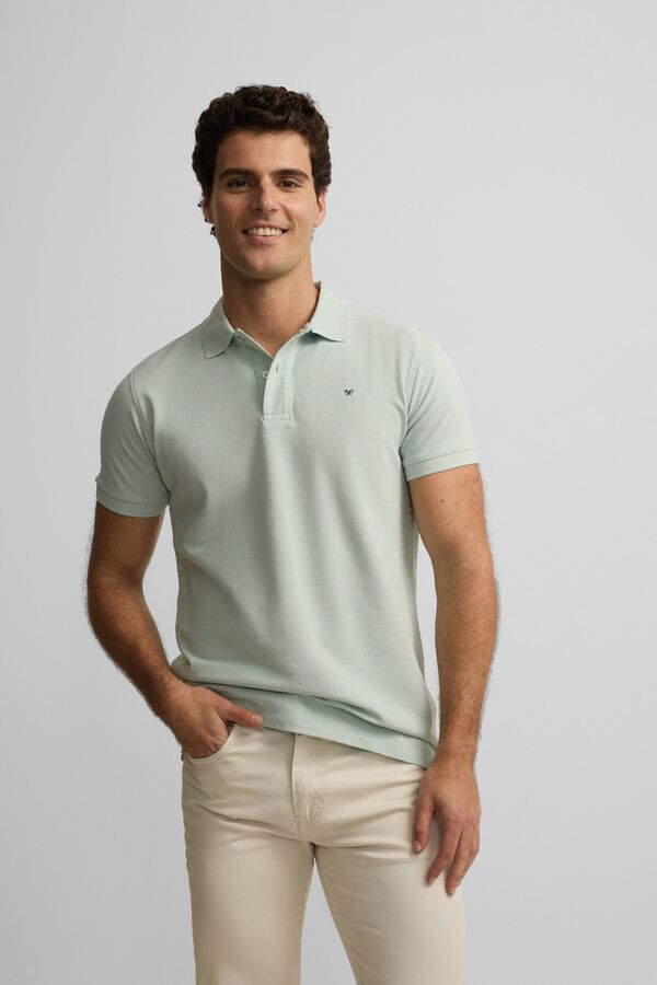 Silbon Polo clasico liso Verde