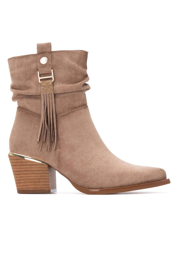 XTI Botins cowboy com franjas Castanho