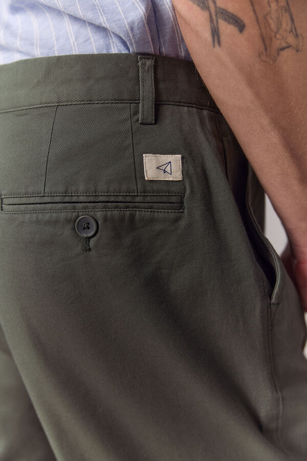 OOTO Pantal&oacute;n traje coordinado algod&oacute;n Kaki
