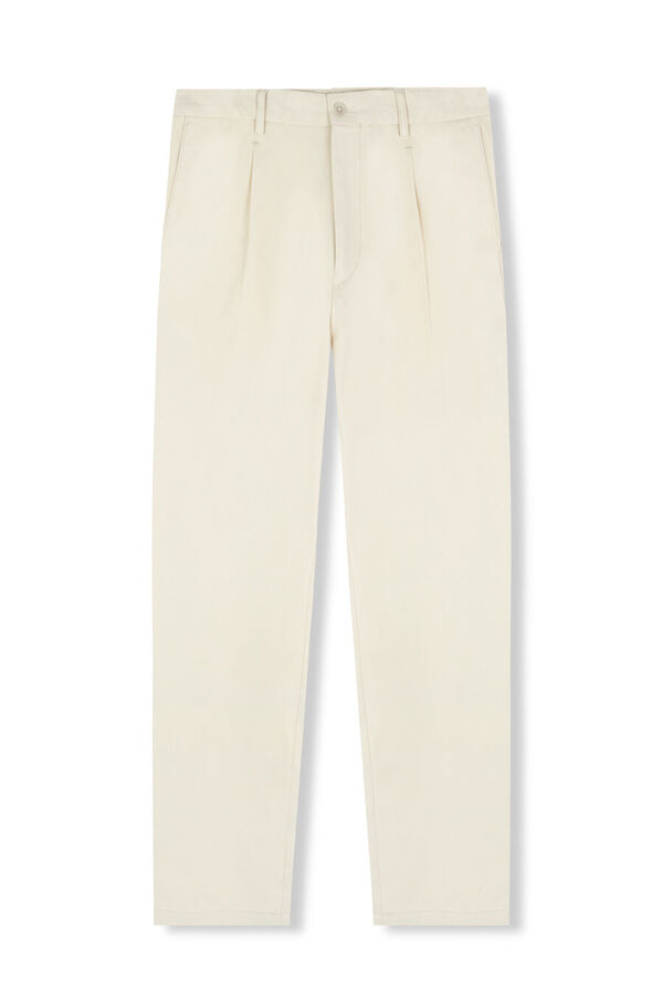 OOTO Pantal&oacute;n chino pinzas Marfil