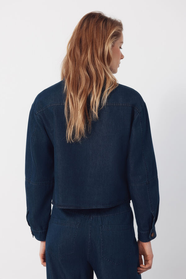 Cortefiel Soft denim shirt Blue