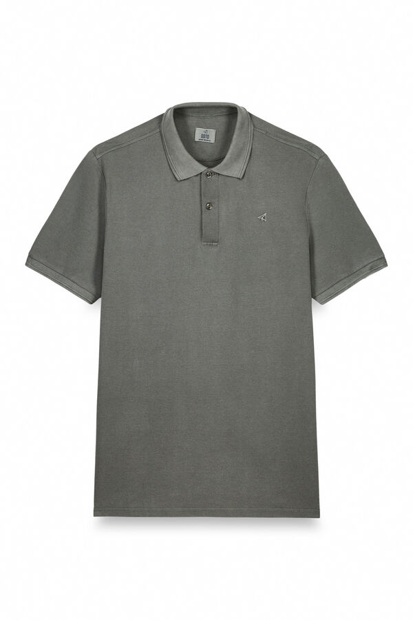 OOTO Polo piqu&eacute; lavado bordado avi&oacute;n Kaki