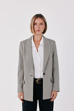 Cortefiel Blazer mujer de tejido de cuadros