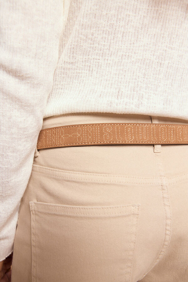 Slowlove Cintur&oacute;n de piel Brown