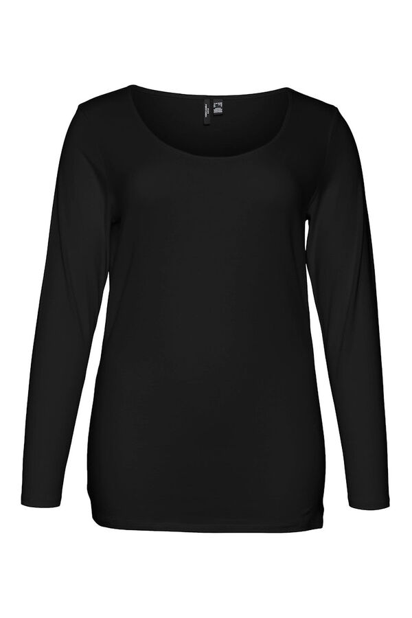Vero Moda Curve Camiseta b&aacute;sica talla grande Negro