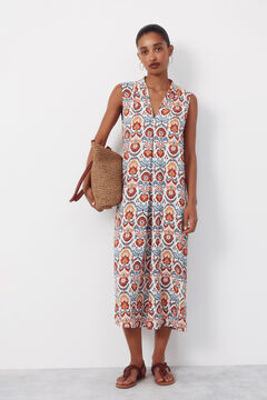 Cortefiel Vestido fluido manga sisa