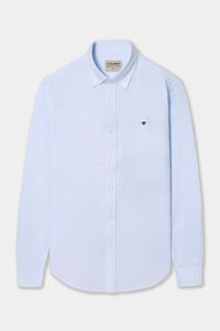 Silbon Camisa esportiva oxford com listras horizontais