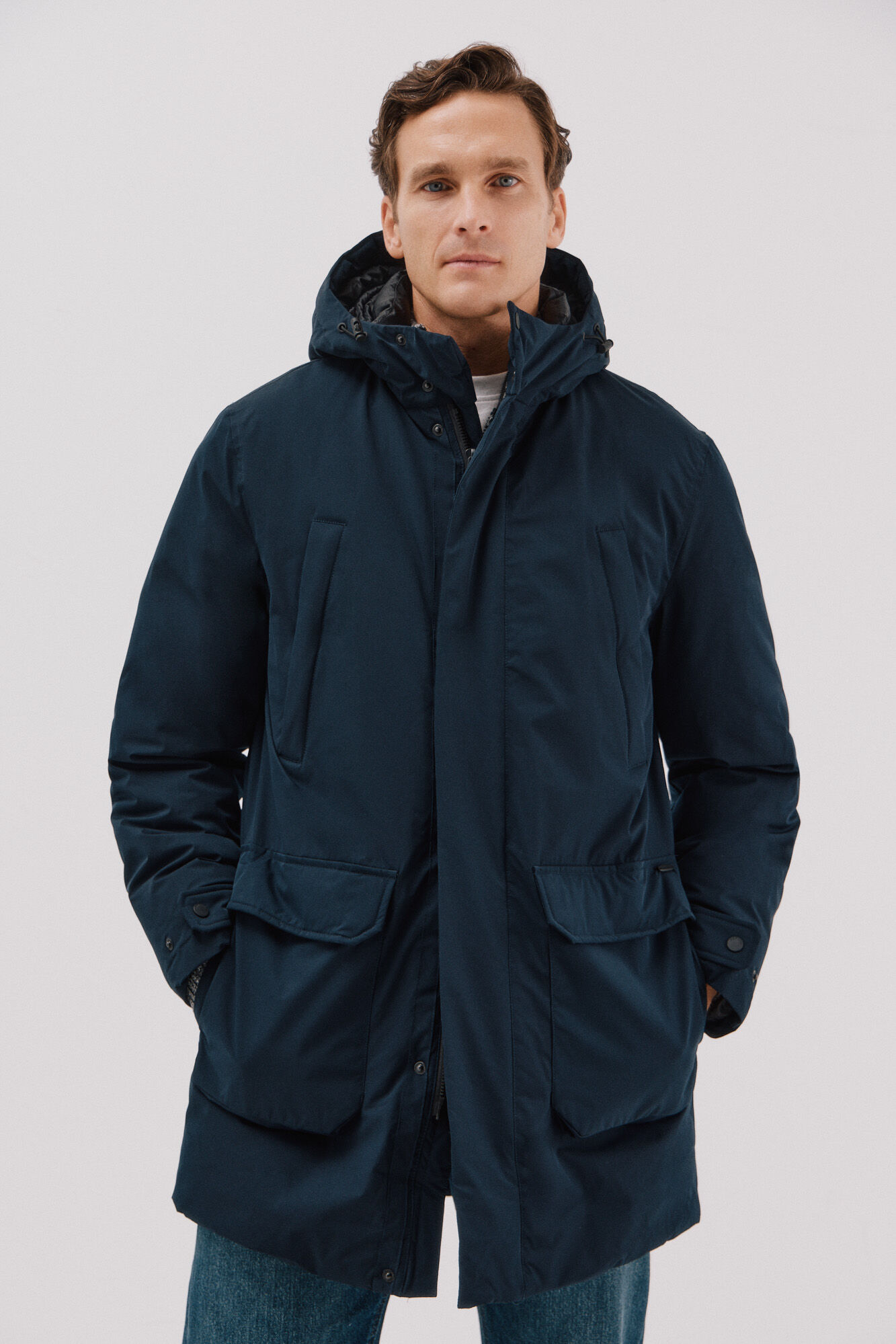 Parka Springfield à Capuche Fixe - Coupe Régulière, 4 Poches, Mélange Nylon/coton - 10