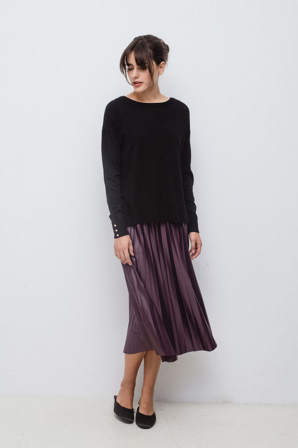 Vila Falda midi plisada Vino