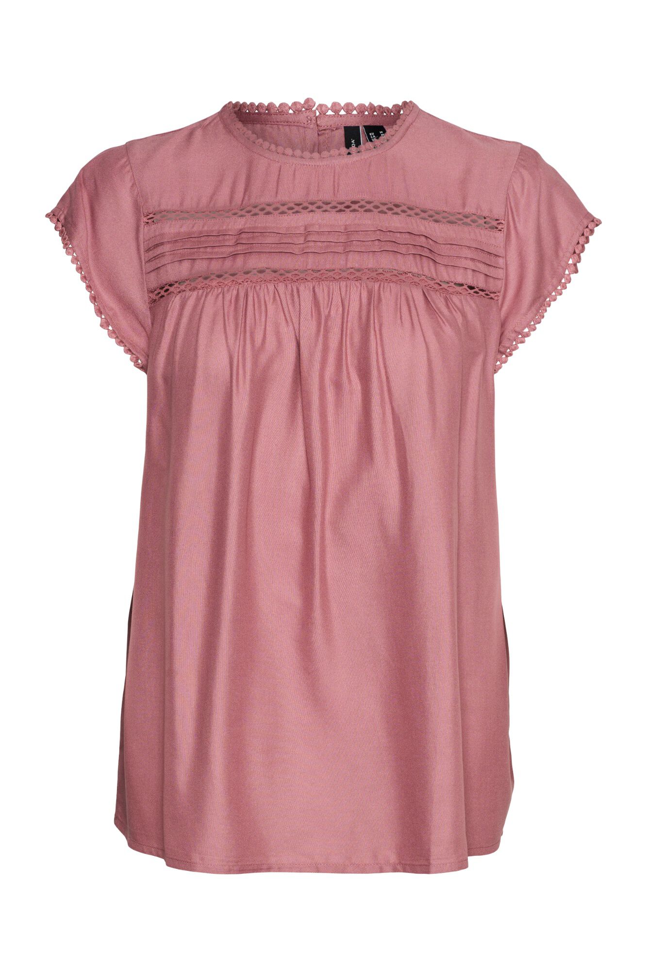 Vero Moda Top manga curta com detalhes de renda