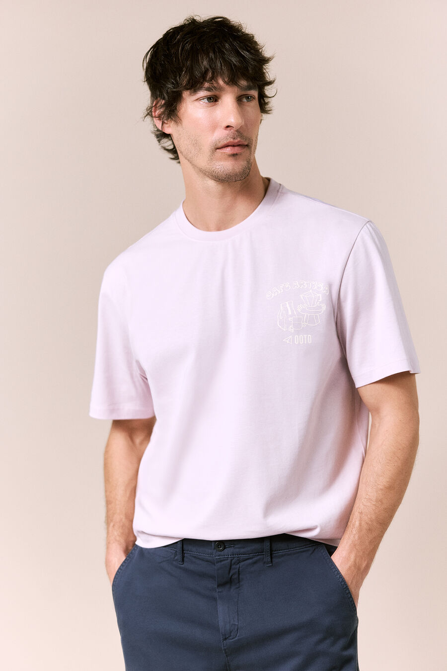 Camiseta gráfica lavada