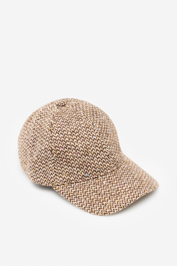 Cortefiel Gorra espiga Marr&oacute;n