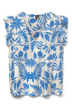 Vero Moda Blusa con volantes en mangas con escote