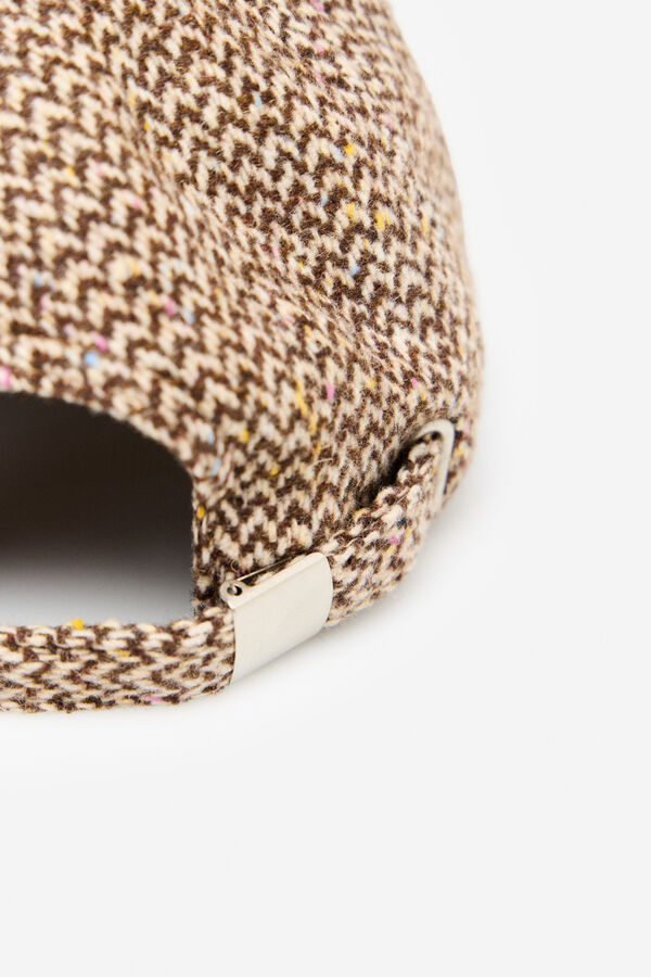 Cortefiel Gorra espiga Marr&oacute;n