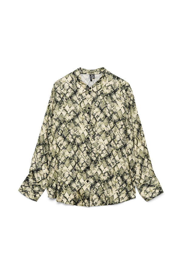 Vero Moda Camisa estampada manga larga Verde
