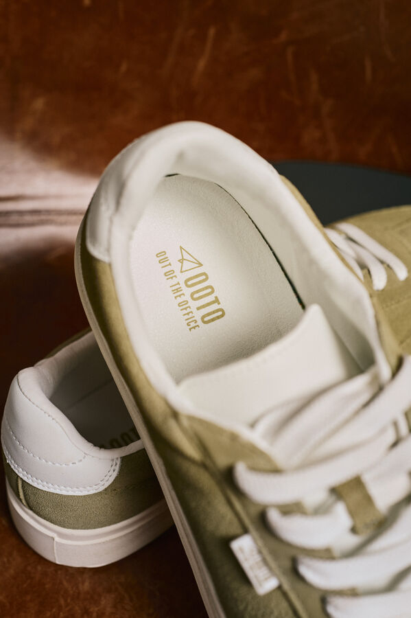 OOTO Zapatilla piel Verde oscuro