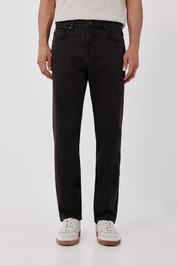 Cortefiel Pantal&oacute;n vaquero 5 bolsillos color regular fit Marr&oacute;n oscuro