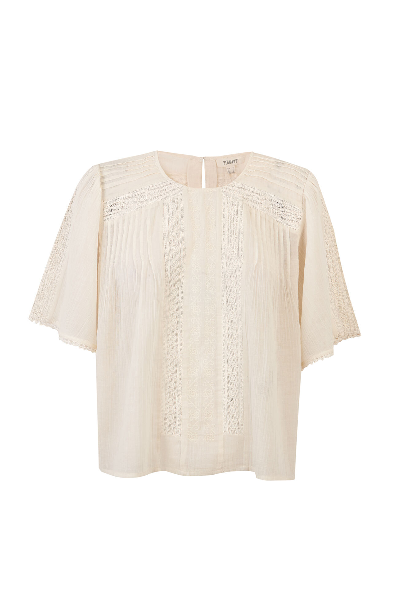 Slowlove Blusa detalles encaje