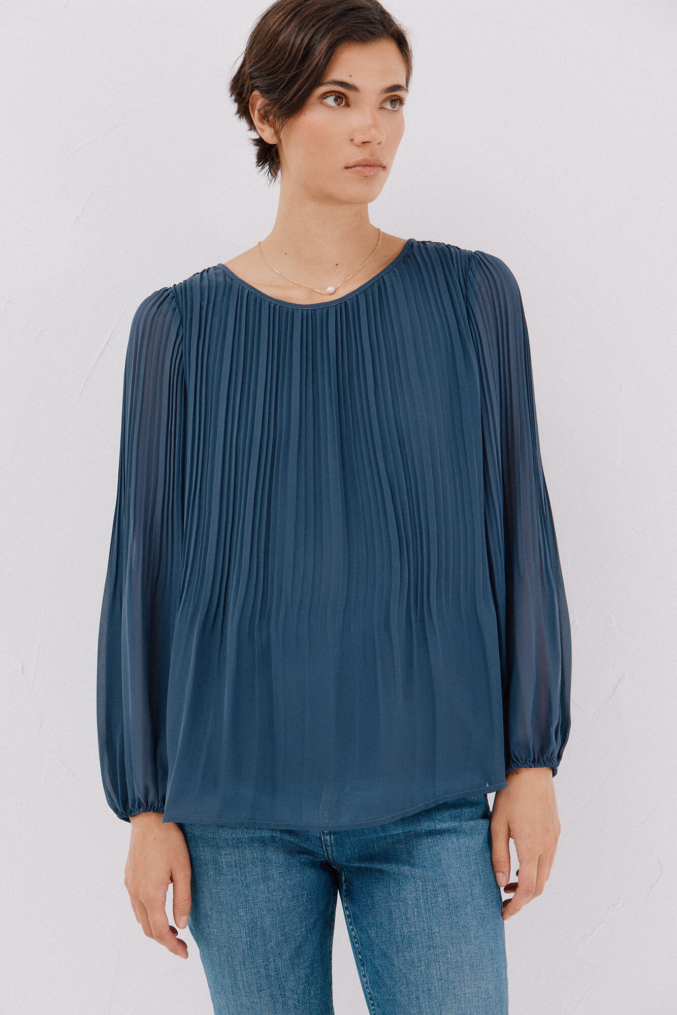 Cortefiel Blusa plissada