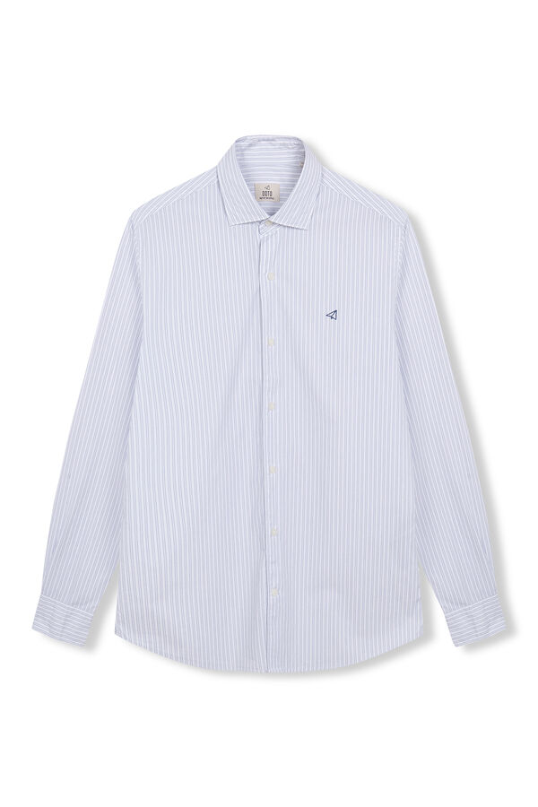 OOTO Camisa rayas popel&iacute;n Blanco