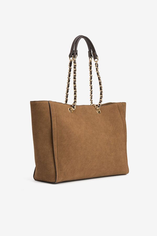 Vilanova Bolso Shopper Efecto Gamuza Brown