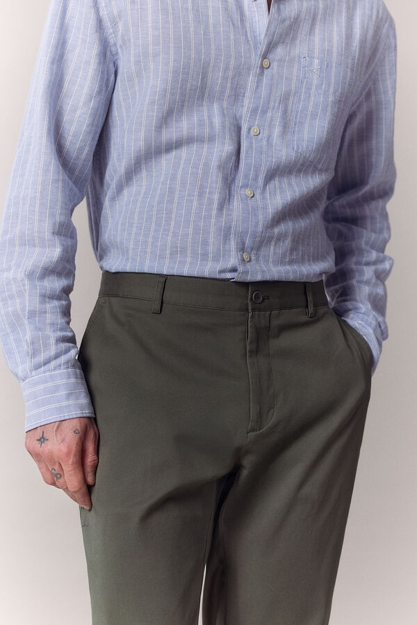 OOTO Pantal&oacute;n traje coordinado algod&oacute;n Kaki