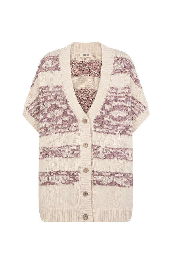 Slowlove jacquard Colete Ecru